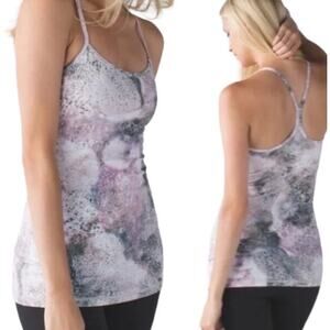 Lululemon Power‎ Y Tank Sugar Crush Multi Luon Sz 4